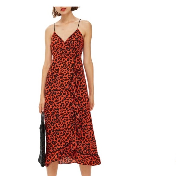 topshop mini ruffle slip dress